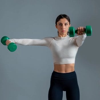Doing Dumbbell L-Raise