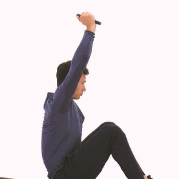 A person doing Otis Ups
