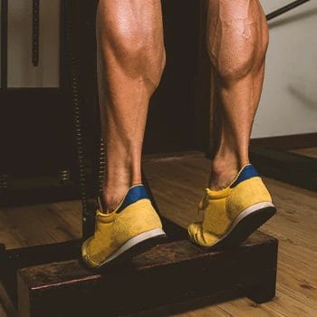 A person doing calf raises