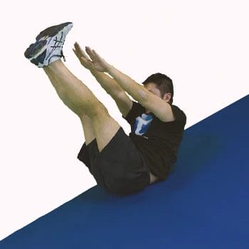 A person doing jackknife situps
