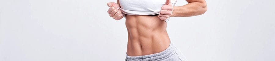 Showing abs from working out