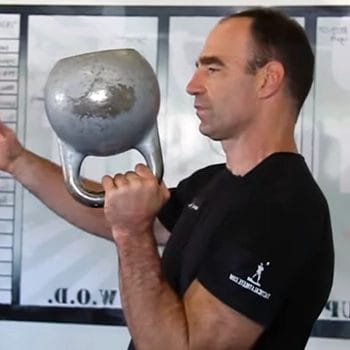 Holding kettlebell upside down
