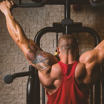 A person doing back workouts