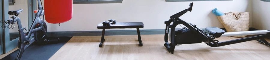 A well decorated stylish home gym