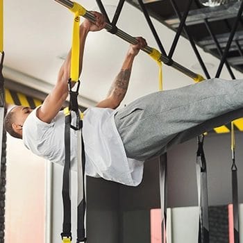 Performing horizontal pull ups