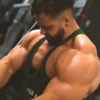 Regan Grimes in the gym working out