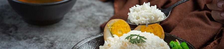 White rice with whole egg