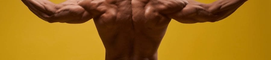 A man showing his back muscles