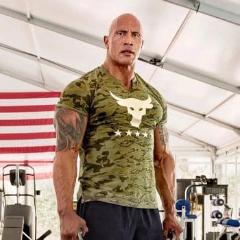 The Rock prepping for his ab workouts inside his own gym