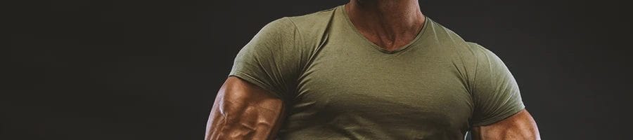 A person with good shoulder muscles